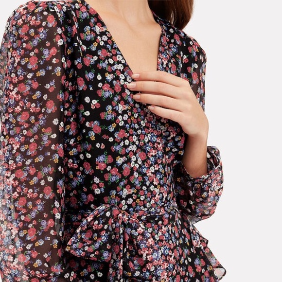 INTERMIX Sybil Silk Floral Dress (D4) - Picture 4 of 10